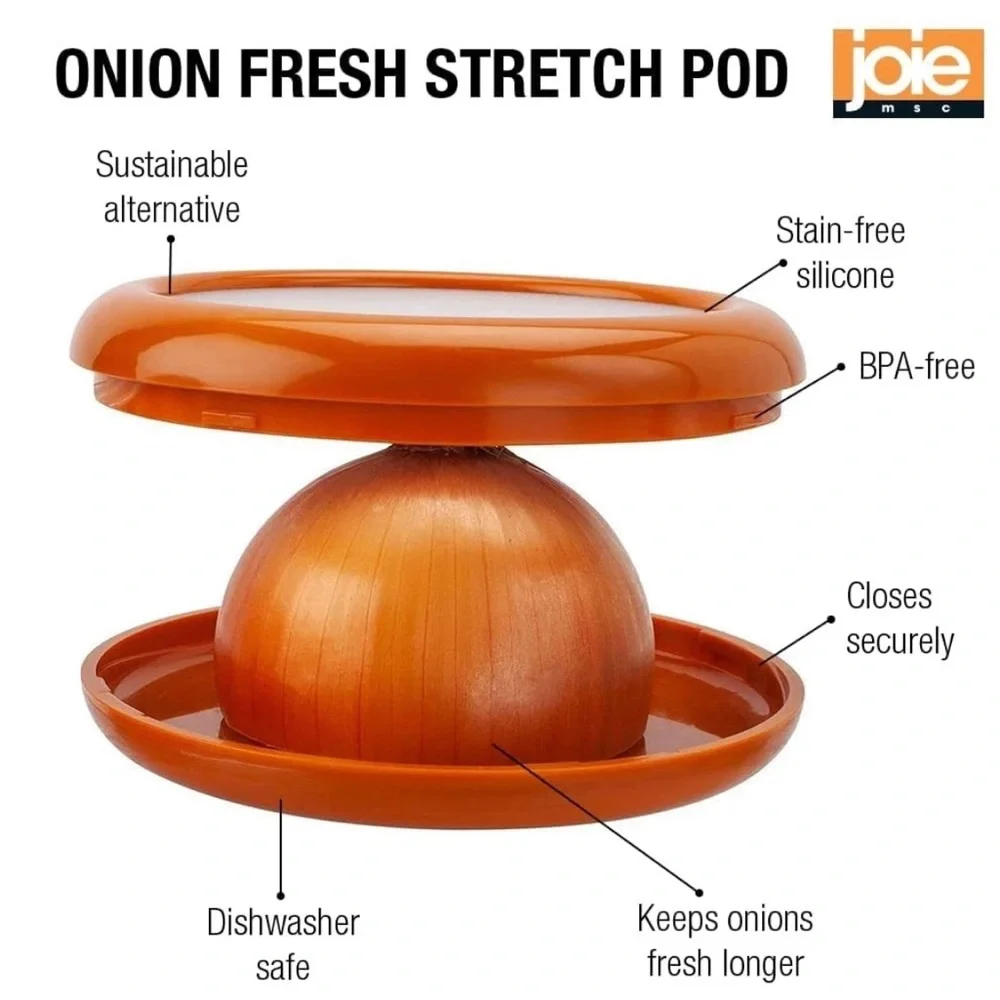 2/$20 NEW JOIE Fresh Stretch Pod Onion Storage Container Kitchen 1 Count - Picture 3 of 14